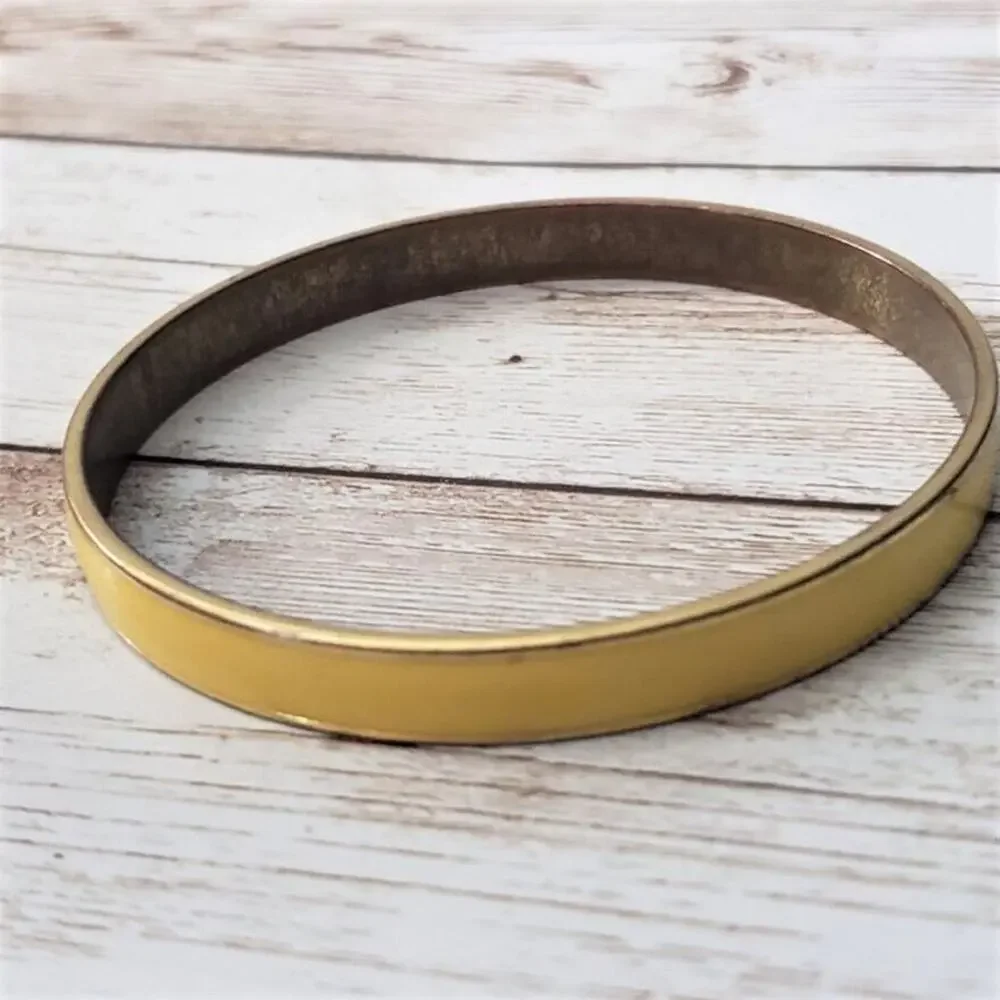 J. Crew Bracelet - Yellow Enamel & Gold Tone Bracelet